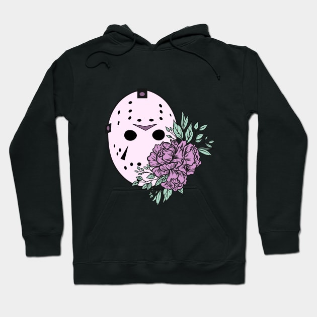 Jason Floral - Lavender Hoodie by CultHorrorClub